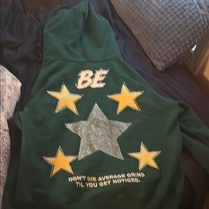 Green Hoodie with Star Design